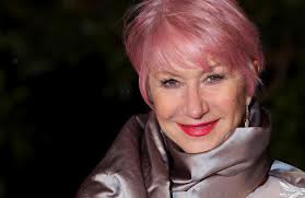 Helen Mirren this year sporting pink hair.