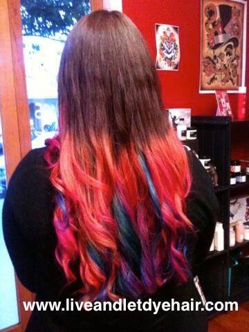 Rainbow Hair by Sarah at Live & Let Dye